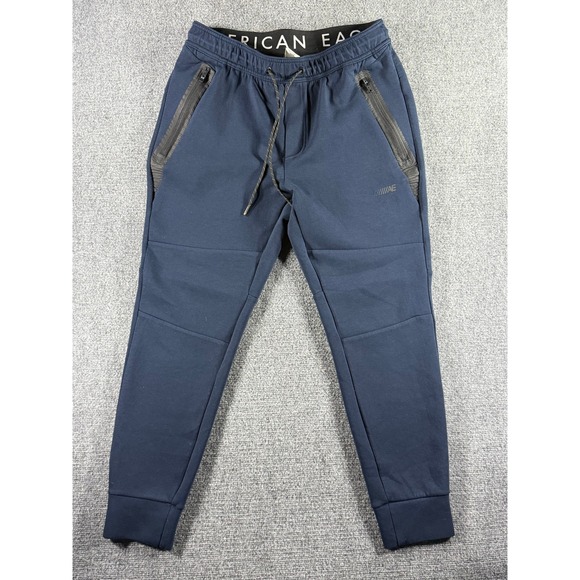 American Eagle Outfitters Other - American‎ Eagle Mens Navy Blue Jogger Sweatpants Size M Zipper Pockets Active